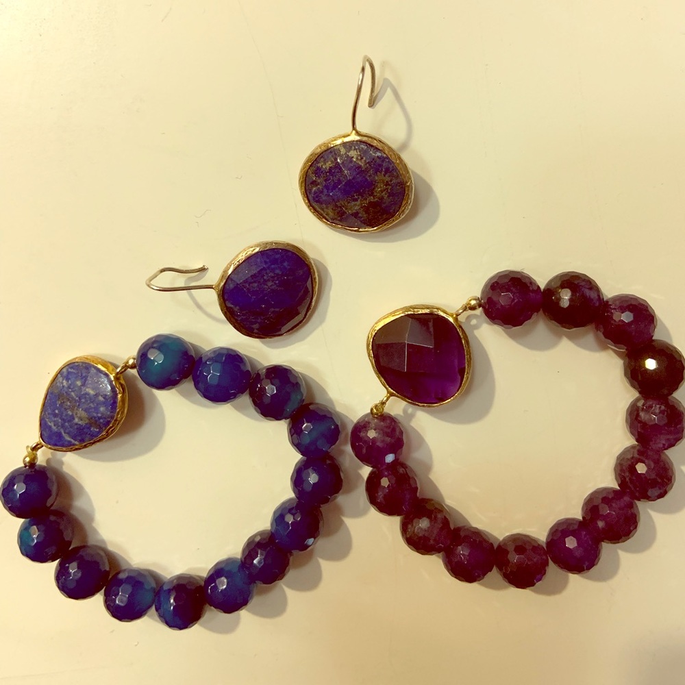 2 bracelets & 1 set of matching earrings